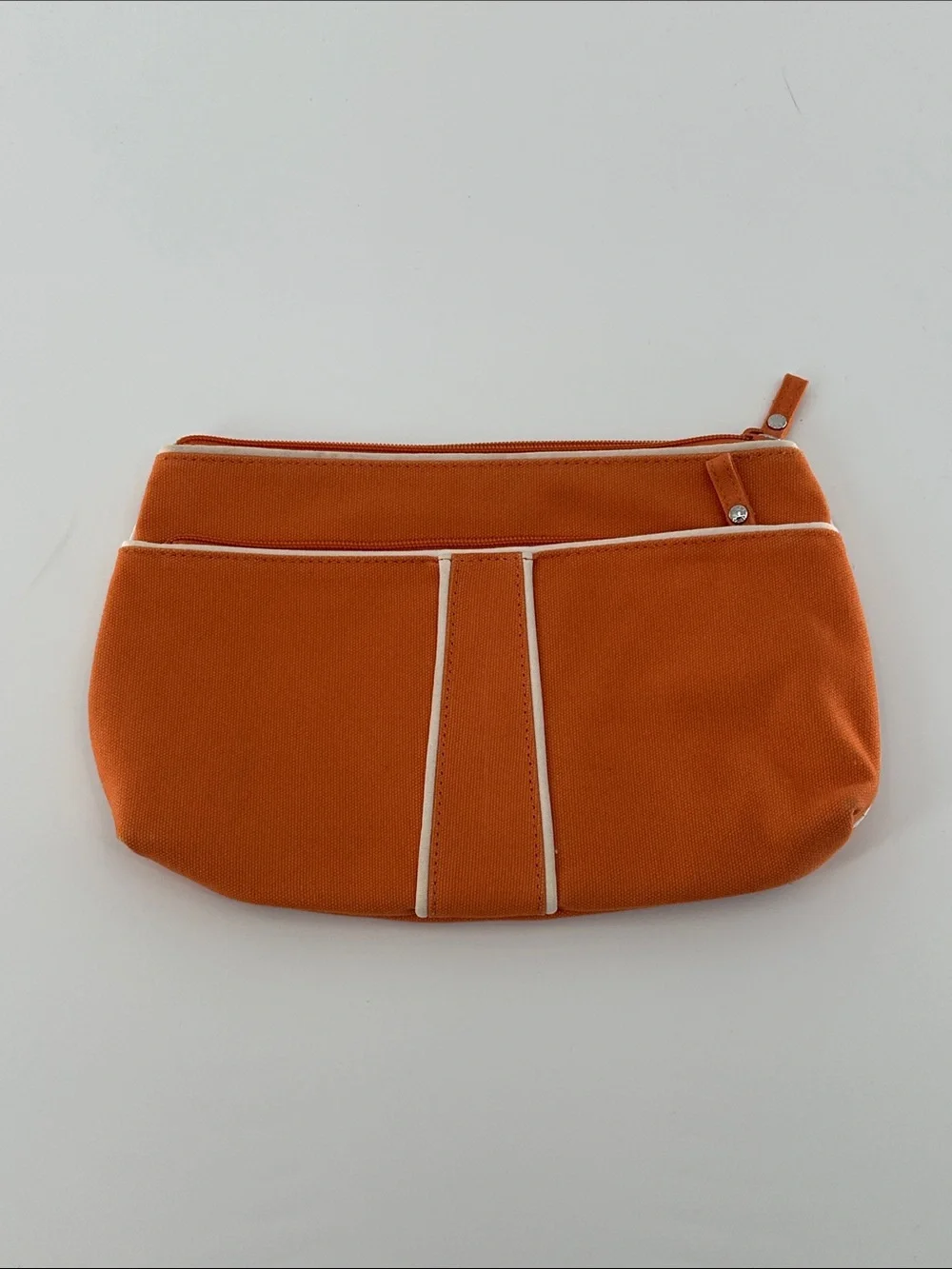 Vera Bradley Bright Orange Zip Cosmetic Pouch
